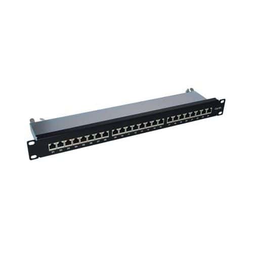 Patchpaneel 19 inch 1U 24 poorten CAT6A STP