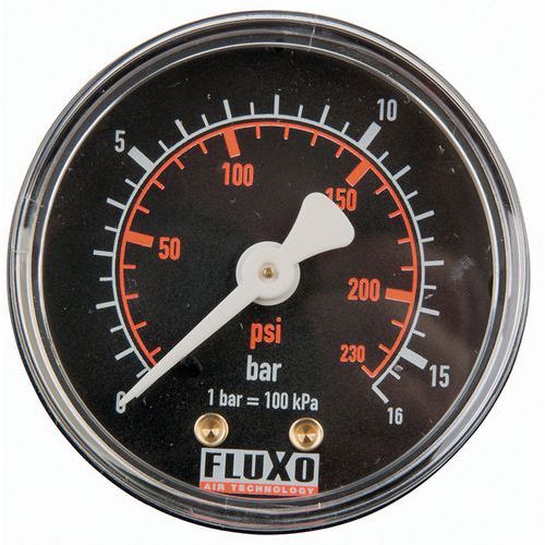 Manometer 1/8 inch achteraansluiting voor 1/2 3/8 en 1 inch Rodac