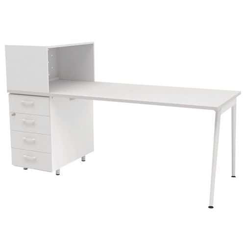 Bureau voor thuiswerken met opbergruimte Ara X3 - Wit