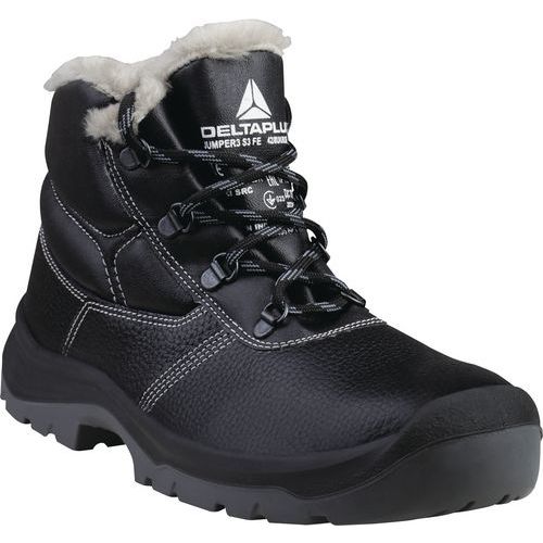 Schoen hoog gepigmenteerde croupon leer-bont voering-s3 ci src