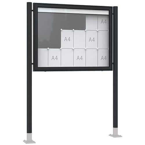 Vitrine - Premium TN - Wandmodel - Aluminium - WSM