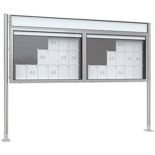 Vitrine - Premium TN - Wandmodel - Aluminium - WSM