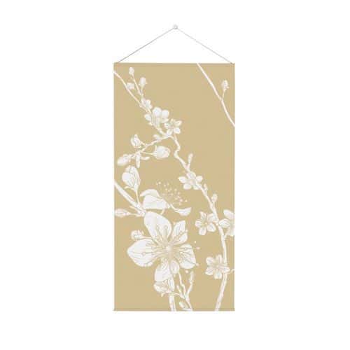 Hangende Vlag Banner Abstracte Japanse Bloesem Beige